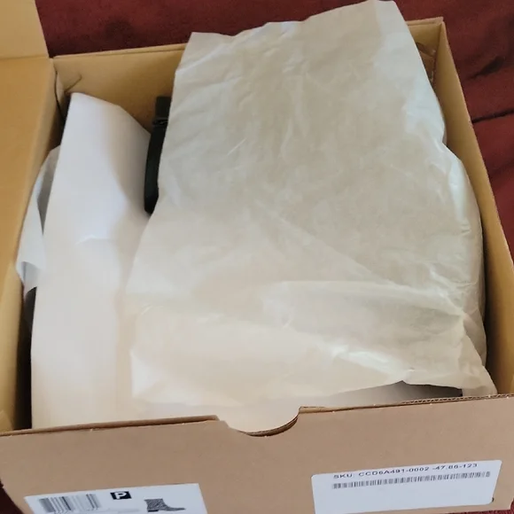 Clarks Black Mid-Calf Heeled Boot with Buckle Accent - Picture 4 of 8